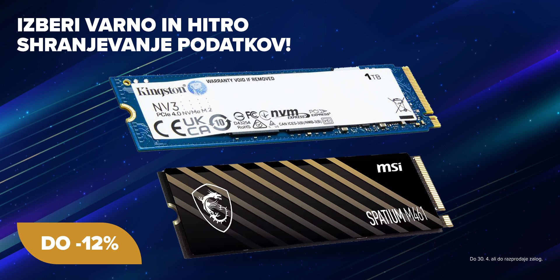 Akcija SSD diskov Kingston in MSI